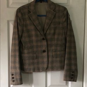 Theory Wool Plaid Blazer